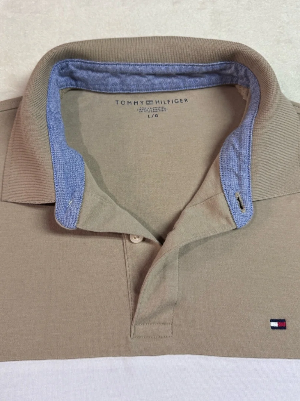 Tommy Hilfiger Men’s Colorblock Polo Shirt Size Large NWOT - Picture 4 of 4